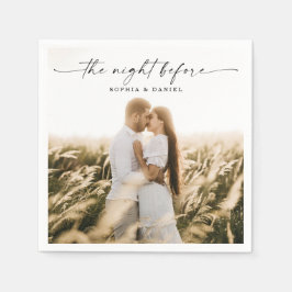 De nacht voor het eten van het avondeten servet