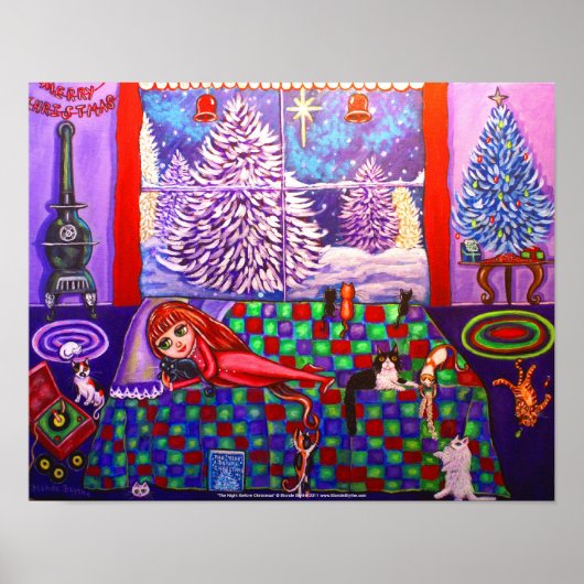 De nacht voor het Poster van Kerstmis (Voorkant)