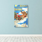 De nacht voor Kerstmis Canvas Afdruk (Insitu (Houten vloer))