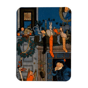 De nacht voor Kerstmis, door Denlow, 1903 (colou Magneet