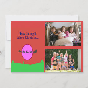 De nacht voor Kerstmis Feestdagenkaart