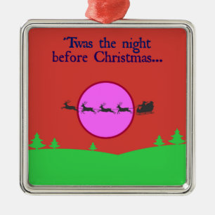 De nacht voor Kerstmis Metalen Ornament