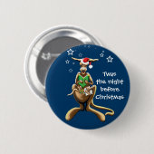 De nacht voor Kerstmis Ronde Button 5,7 Cm (Voorkant /achterkant)