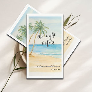 De Nacht Voor Strand en Palmbomen Bruiloft Servet