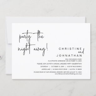 De nacht weg, Wedding Elopement Inv Kaart