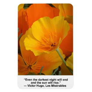 De nacht zal eindigen, Victor Hugo citeert Poppies Magneet