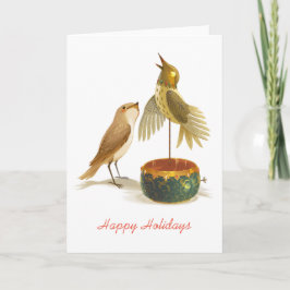 De nachtegaal feestdagen kaart