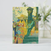 “De Nachtegaal van de Keizer” van Heinrich Lefler Bedankkaart (Staand voorkant)