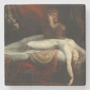De nachtmerrie (door Henry Fuseli) Stenen Onderzetter