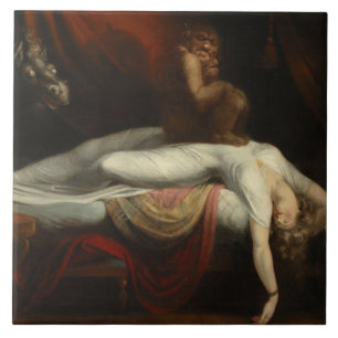 De nachtmerrie (door Henry Fuseli) Tegeltje