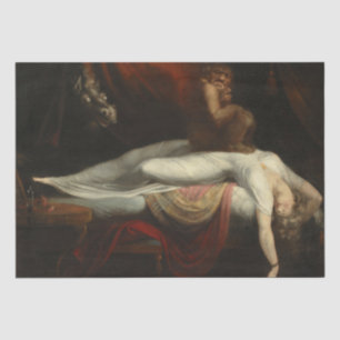 De nachtmerrie (door Henry Fuseli) Tissuepapier