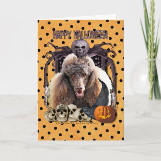 De Nachtmerrie van Halloween - Poedel - Chocolade Kaart (Voorkant)