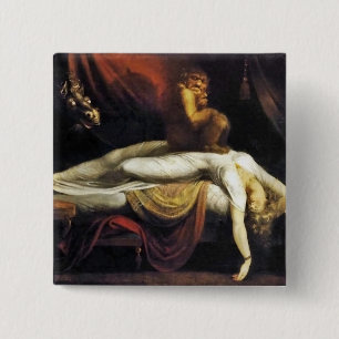 De nachtmerrie vierkante button 5,1 cm