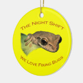 De nachtverschuiving keramisch ornament (Links)