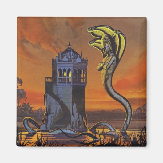 De Naga-King (kleurenlitho) Magneet (Voorkant)