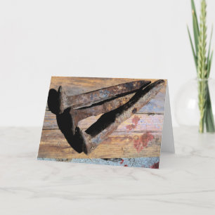 De nagels van het gekruisigde Christus Wenskaart Kaart