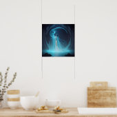De Naiad AI Fantasy Digitale Kunstdruk Onderwereld Poster (Keuken)