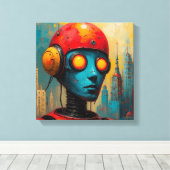 De namaakman-4 canvas afdruk (Insitu (Houten vloer))