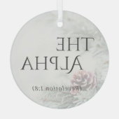 "De namen van Jesus" Glass Ornament - De Alfa (Achterkant)
