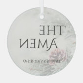 "De namen van Jesus" Glass Ornament - De Amen (Achterkant)