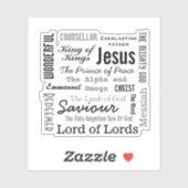 De namen van Jezus Manuscript Tekst Sticker (Vel)