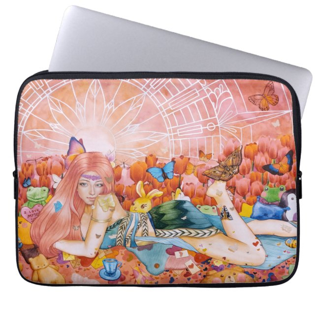 De namiddag laptop sleeve (Voorkant)