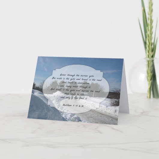 De Narrow Gate Scripting Blank Note Card Kaart (Voorkant)
