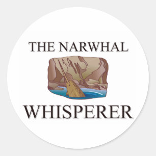 De Narwhal fluisteraar Ronde Sticker