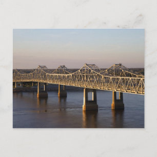 De Natchez-Vidalia-bruggen die de Briefkaart