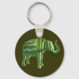 De nationale Olifant van de Dag van de Watermeloen Sleutelhanger