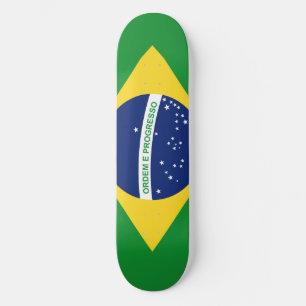 De nationale vlag Federale Republiek Brazilië Skateboard