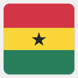 De nationale vlag van Ghana Vierkante Sticker