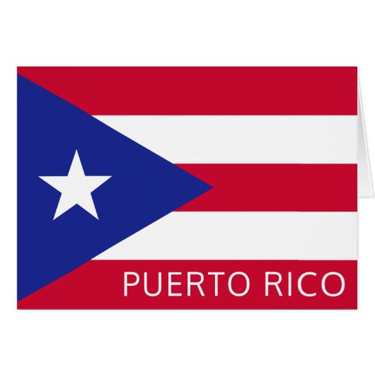 De nationale vlag van Puerto Rico (Voorkant Horizontaal)