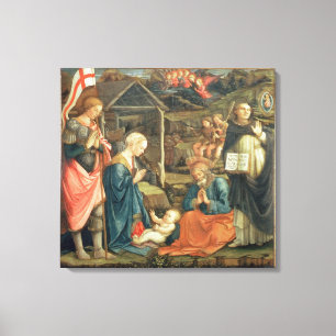 De nationaliteit met SS. Michael en Dominic, 1470 Canvas Afdruk