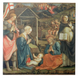 De nationaliteit met SS. Michael en Dominic, 1470 Tegeltje