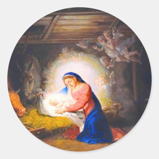 De nationaliteit van Christus Ronde Sticker (Voorkant)