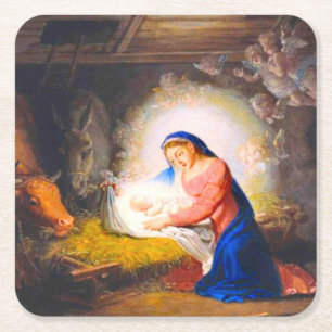 De nationaliteit van Christus Vierkante Kartonnen Onderzetter
