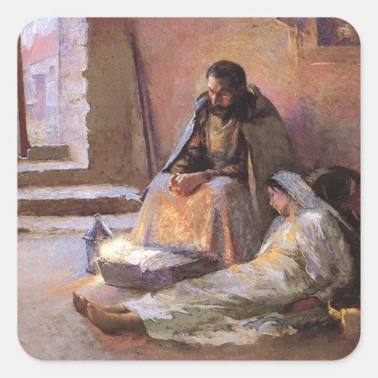 De nationaliteit van Gari Melchers Vierkante Sticker (Voorkant)