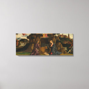 De nativiteit, jaren 1480 canvas afdruk