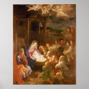 De nativiteit 's nachts, 1640 poster