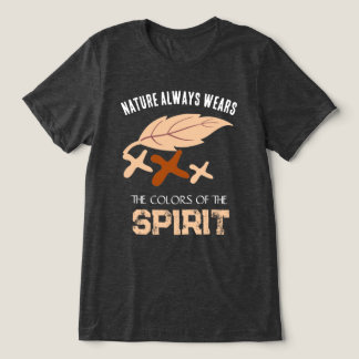 "De natuur draagt altijd" blad Tri-Blend Shirt