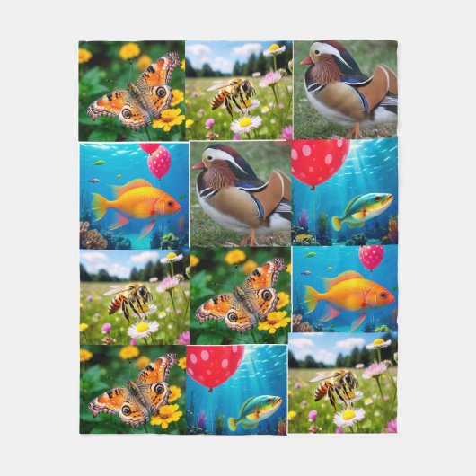 De Natuur Fleece Deken (Voorkant)
