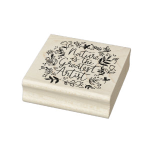 De natuur is de grootste kunstenaar rubberstempel