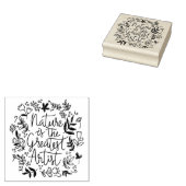 De natuur is de grootste kunstenaar 	rubberstempel (Gestempeld)