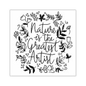 De natuur is de grootste kunstenaar 	rubberstempel (Afrduk)