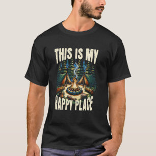 De natuur is mijn geluksplek kamperen in de buiten t-shirt