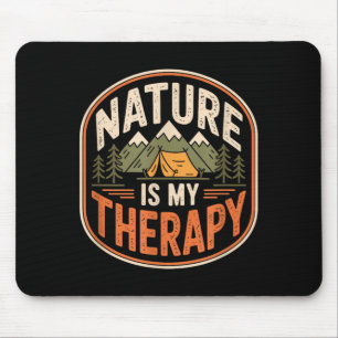 De natuur is therapie kamperen wandelen outdoor av muismat