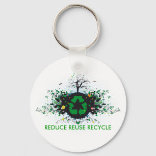 De natuur recycleert sleutelhanger