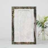 De Natuur van de bosboomCamouflage jacht/Vist Briefpapier (Staand voorkant)