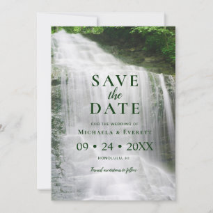 De Natuur van de waterval buiten het Bind sparen d Save The Date